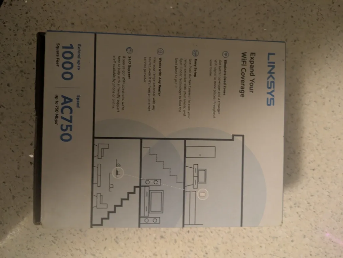 Linksys AC750 WiFi Range Extender -  in Box! image indicator(5)