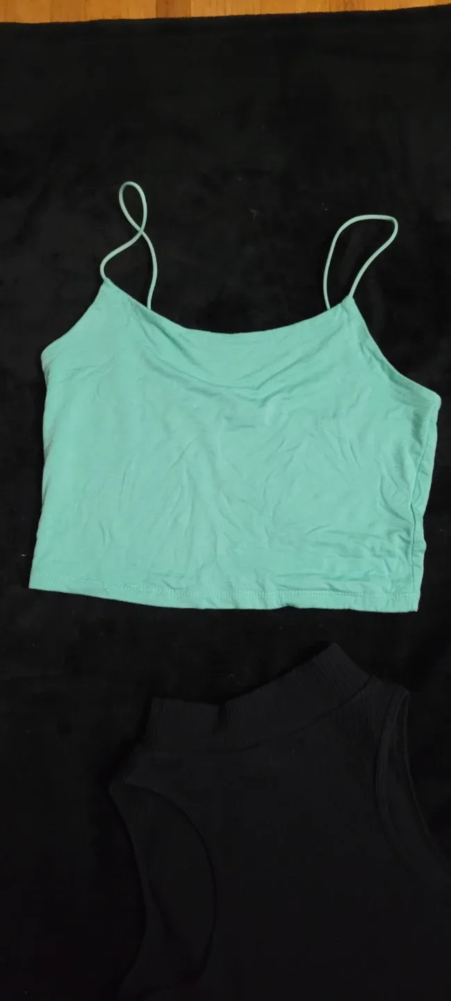 Mint Green Crop Tops