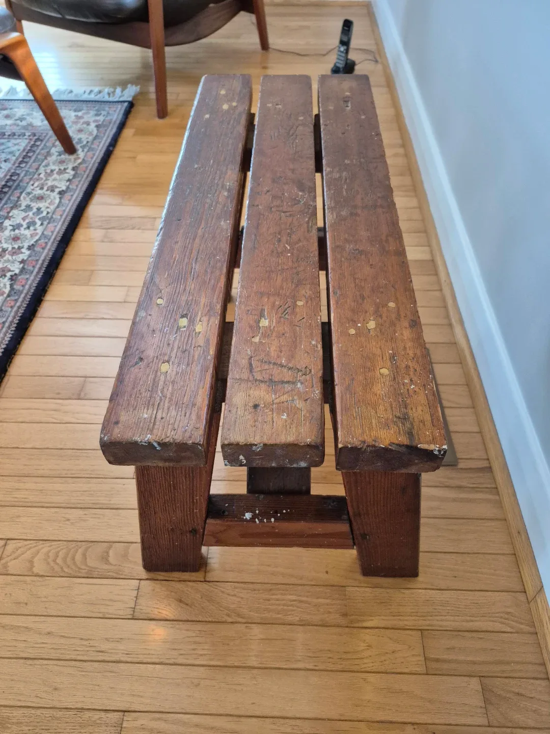 Vintage Bench - Solid Wood - Hand-Made : Super Sturdy & Solid image indicator(4)