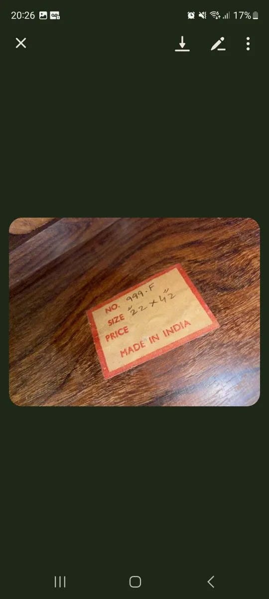 Vintage Indian Inlay Coffee Table - 22 x 42 image indicator(2)