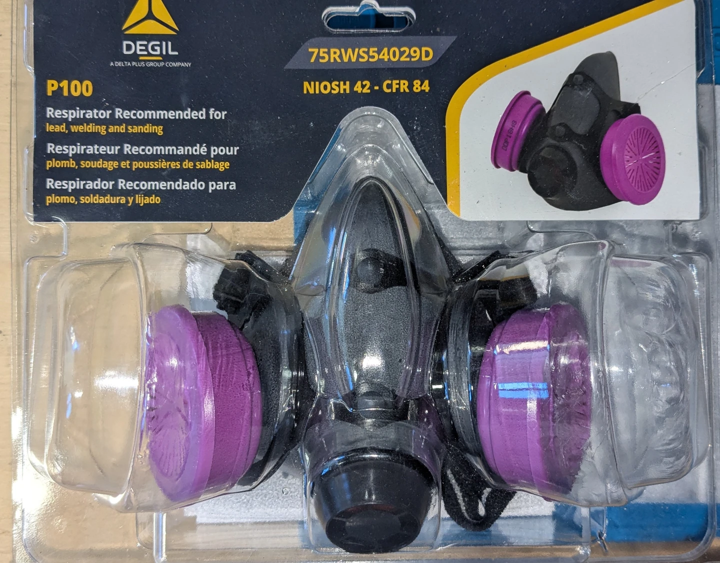 New DEGIL P100 Respirator - Lead, Welding, Sanding