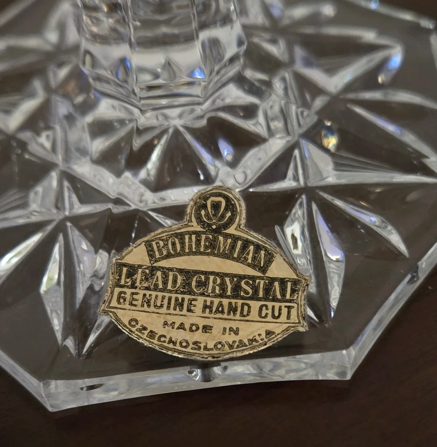 Vintage Bohemian Lead Crystal Genuine Hand Cut Bowl image indicator(3)