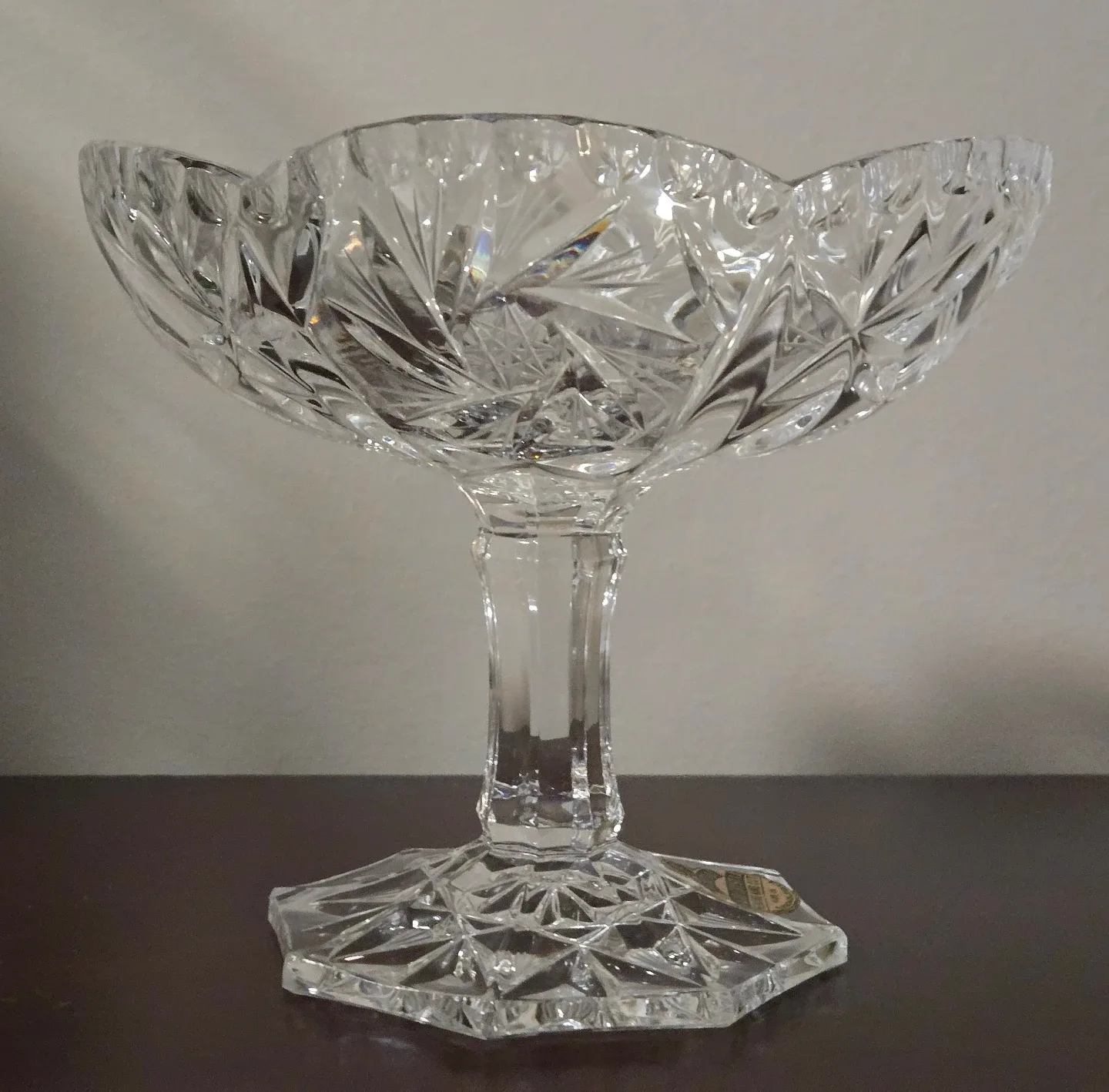 Vintage Bohemian Lead Crystal Genuine Hand Cut Bowl image indicator(5)