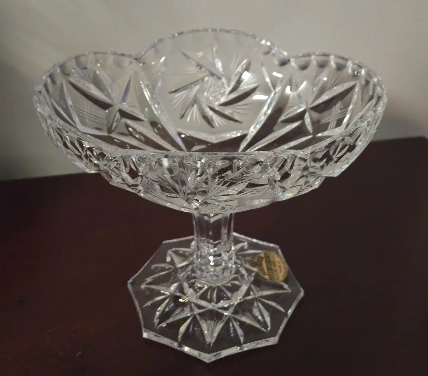 Vintage Bohemian Lead Crystal Genuine Hand Cut Bowl image indicator(6)