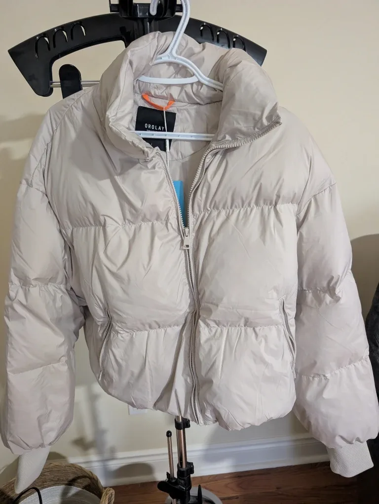 Orolay Women's Cropped Down Puffer Jacket - Size L - New