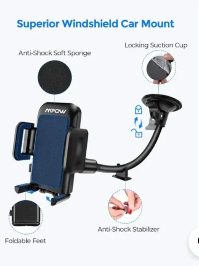 NEW!  Mpow 033CB Car Phone Holder image indicator(4)