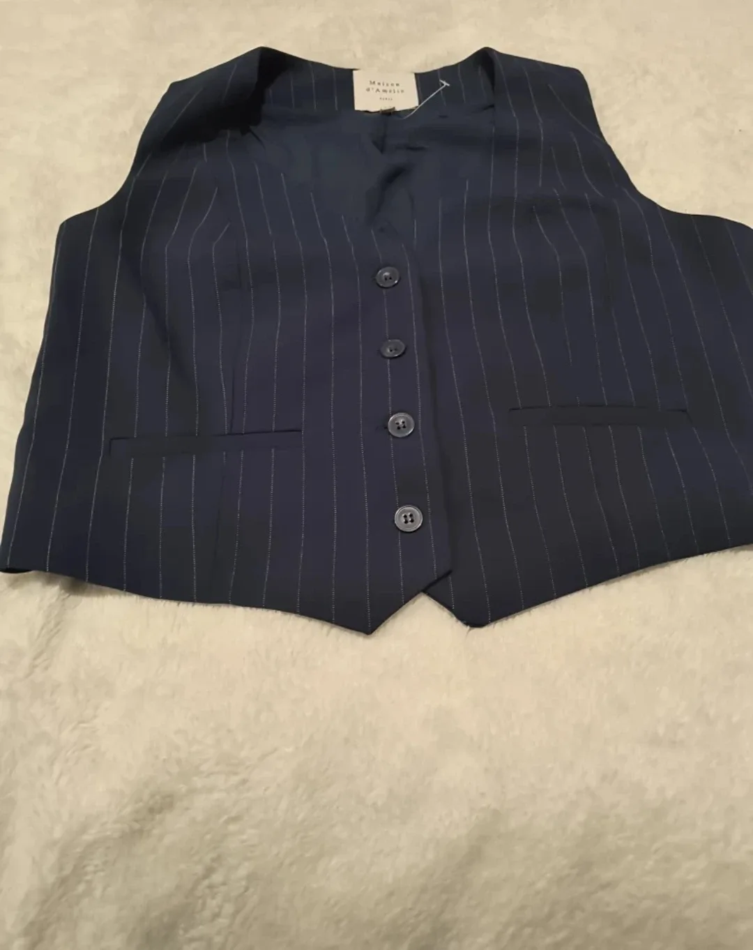 Maison de Camille Pinstripe Vest image indicator(2)
