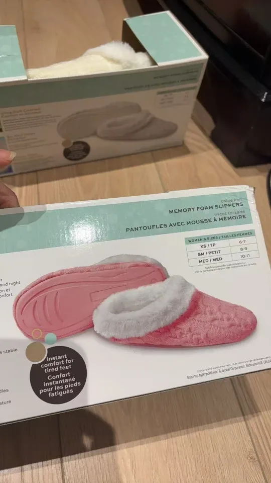 SO Cable Knit Memory Foam Slippers - NEW image indicator(7)