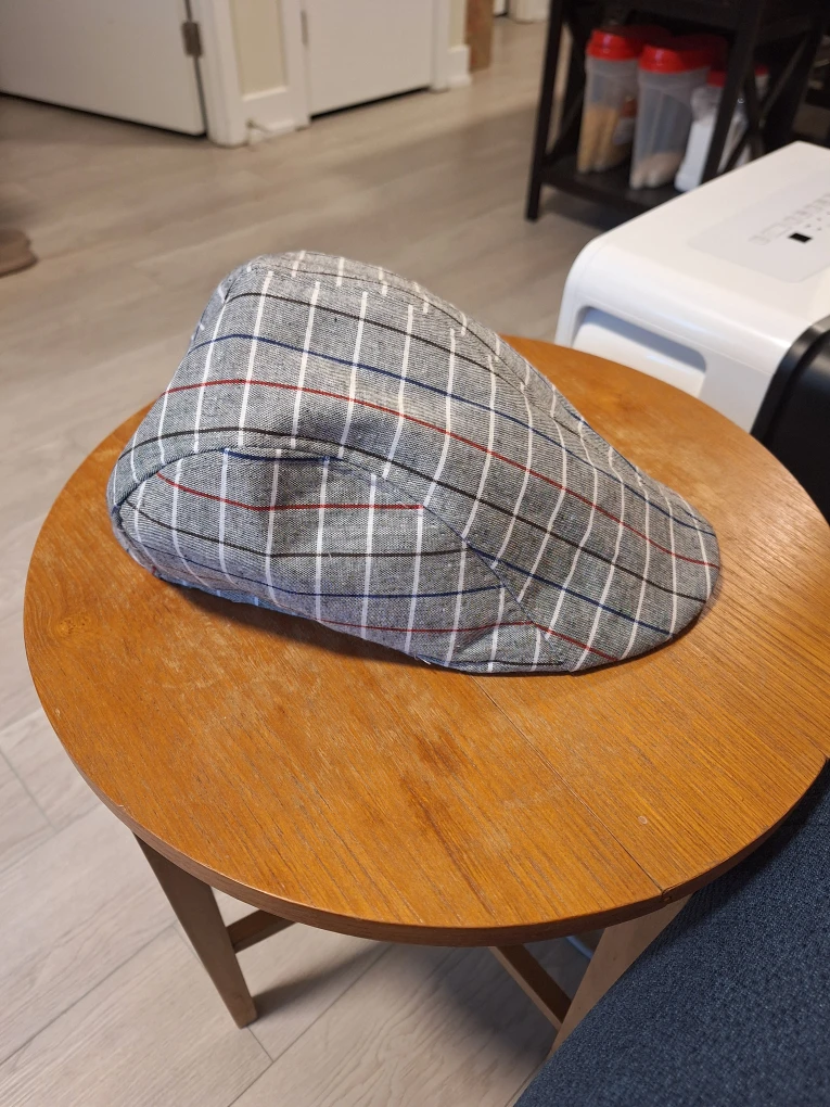 Grey Plaid Flat Cap