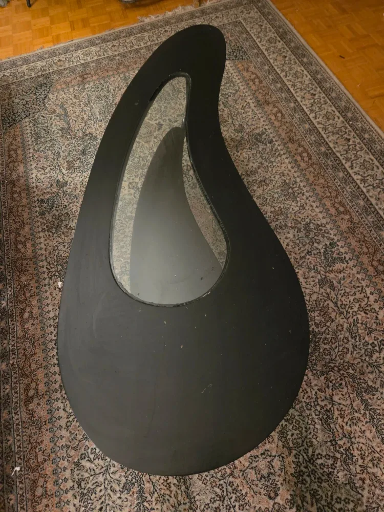 Black Glass Top Coffee Table