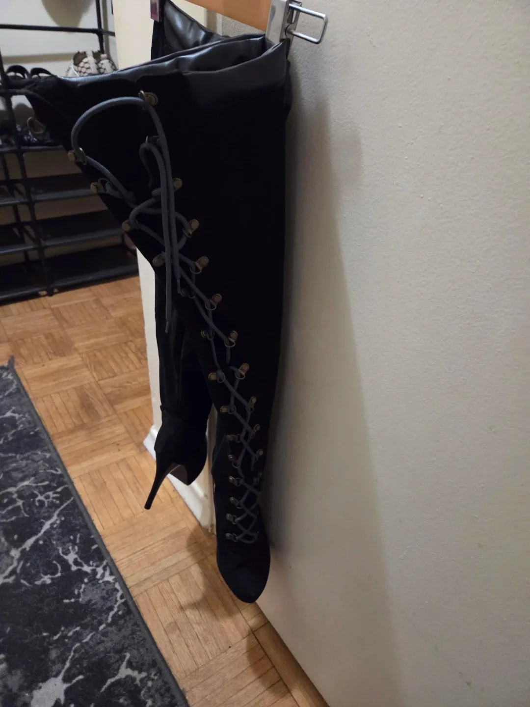 Thigh high gladiator boots  size 41 9 1/2 image indicator(2)