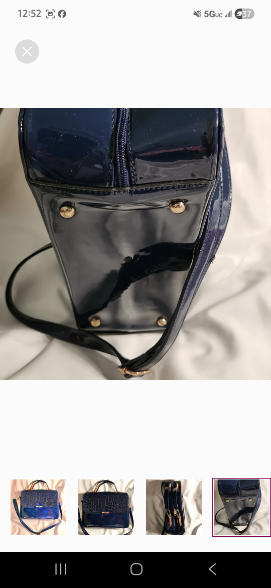 J Francis Tote with faux blue  crock accent bag - photo 3