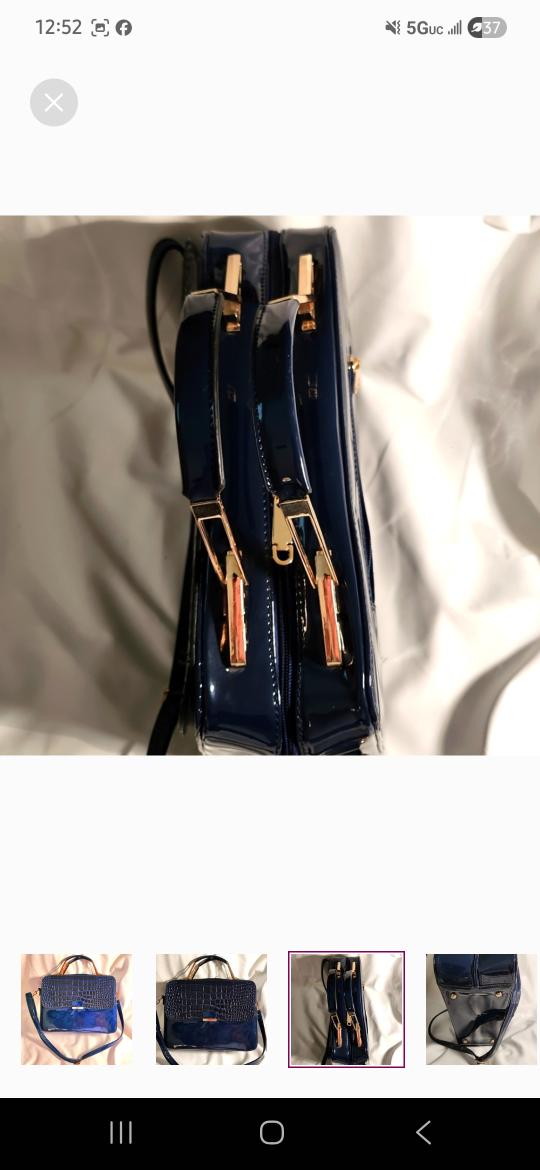 J Francis Tote with faux blue  crock accent bag - photo 4