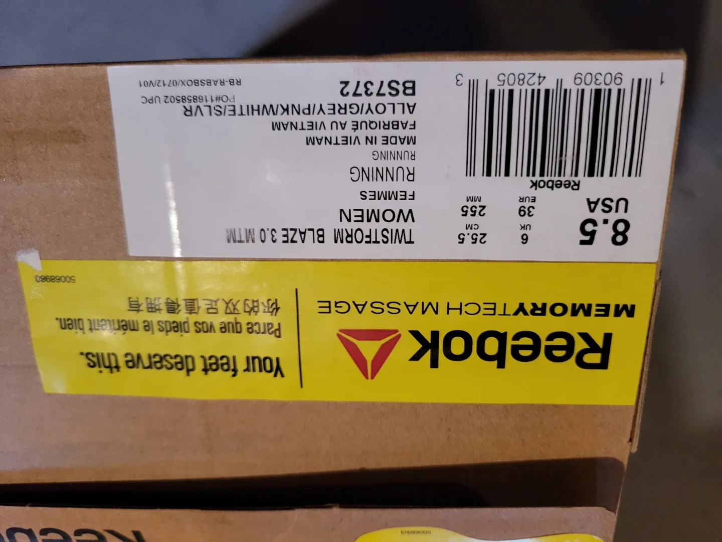 Reebok Women's Running Shoes, Size 8.5, Grey/Pink image indicator(6)