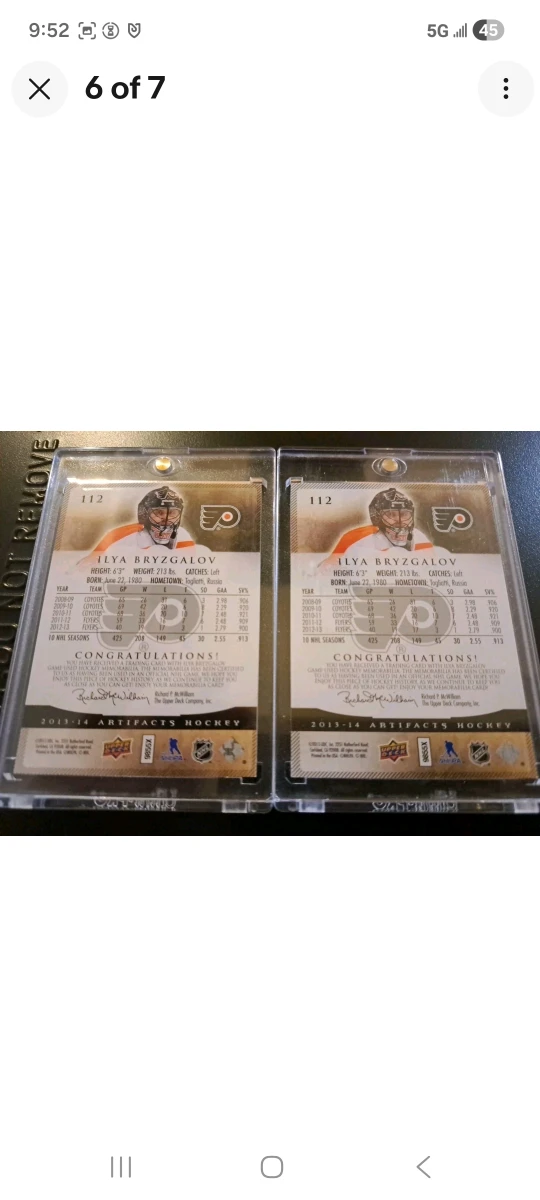 Ilya Bryzgalov 2013-14 Artifacts Hockey Card Lot - photo 5