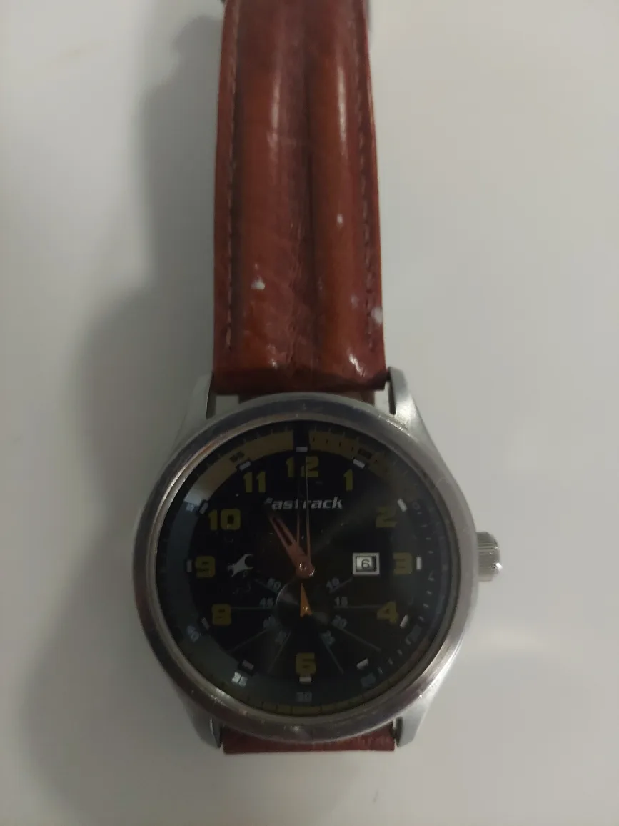 Fastrack Watch with Brown Leather Strap thumbnail