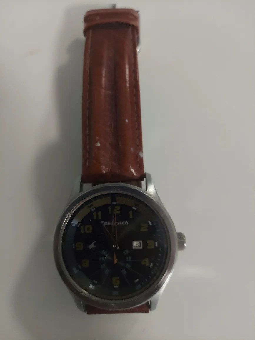 Fastrack Watch with Brown Leather Strap image indicator(2)