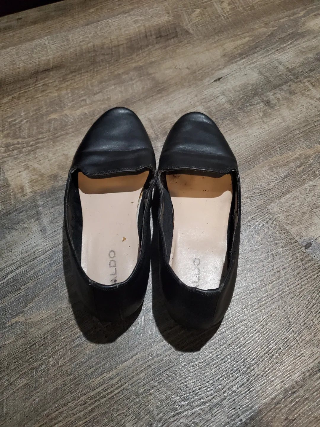 Aldo Black Leather Loafers - Size 7.5 image indicator(2)