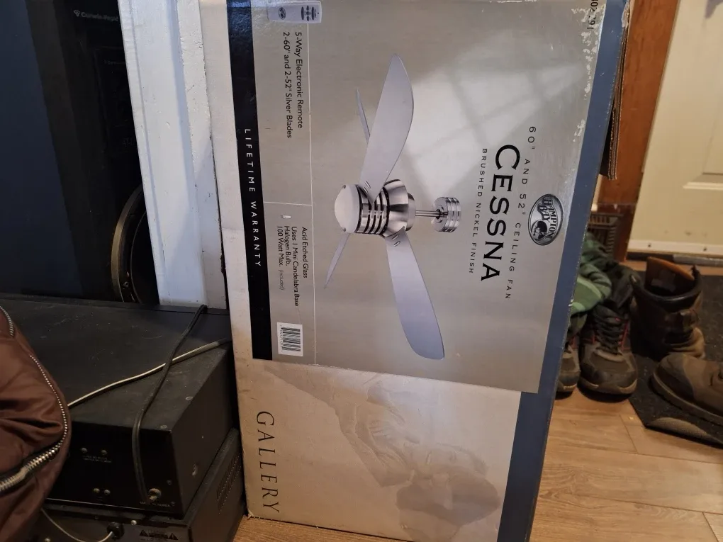 Hampton Bay Cessna 60" Ceiling Fan - Brushed Nickel