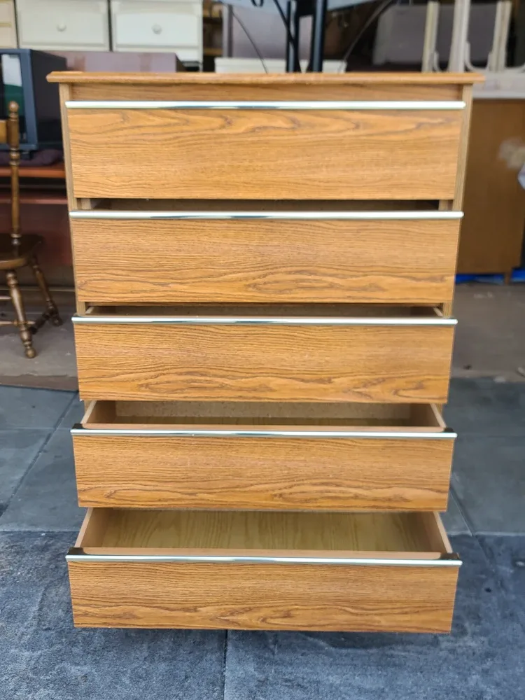 5-Drawer Oak Highboy Dresser image indicator(2)