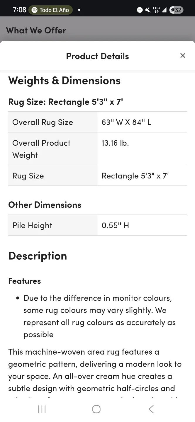 Geometric Pattern Area Rug 5'3x7 image indicator(9)