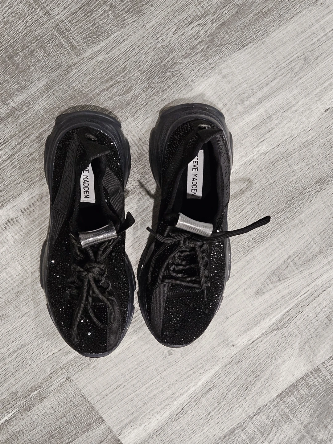 Steve Madden Maxima-R Sneakers, Size 7.5, Black