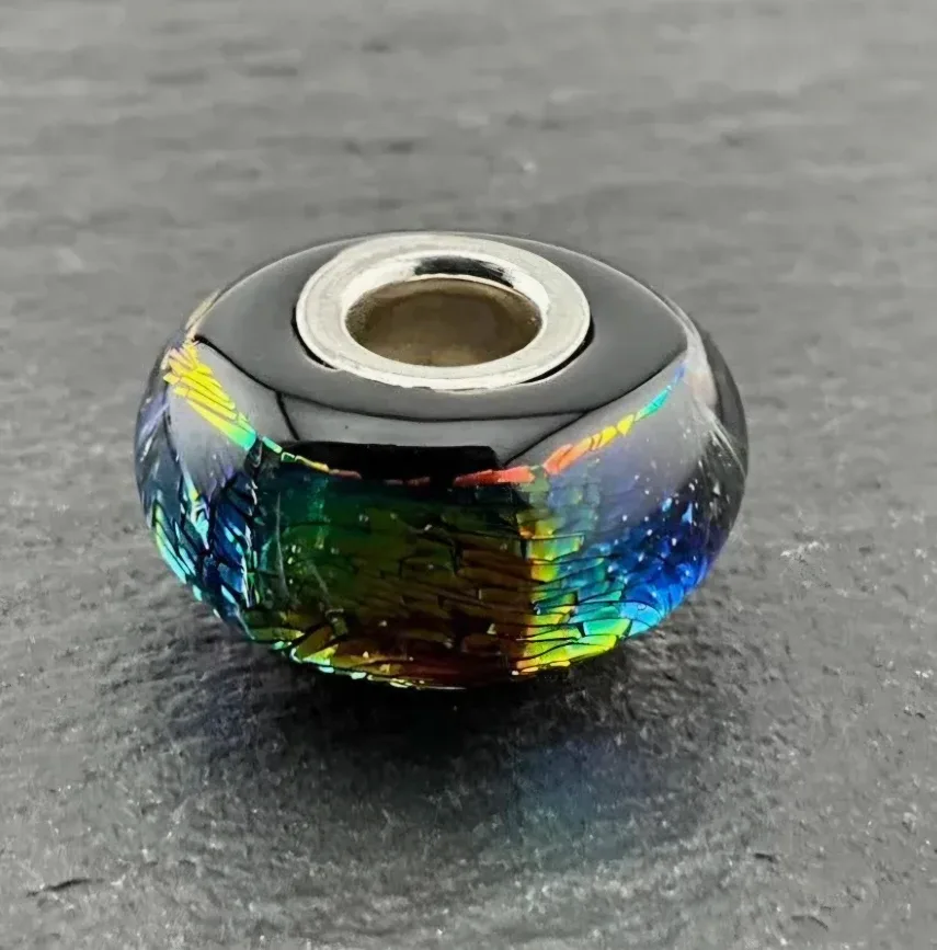 "CHAMILIA" Murano Glass Rainbow "925"  sterling silver charm
