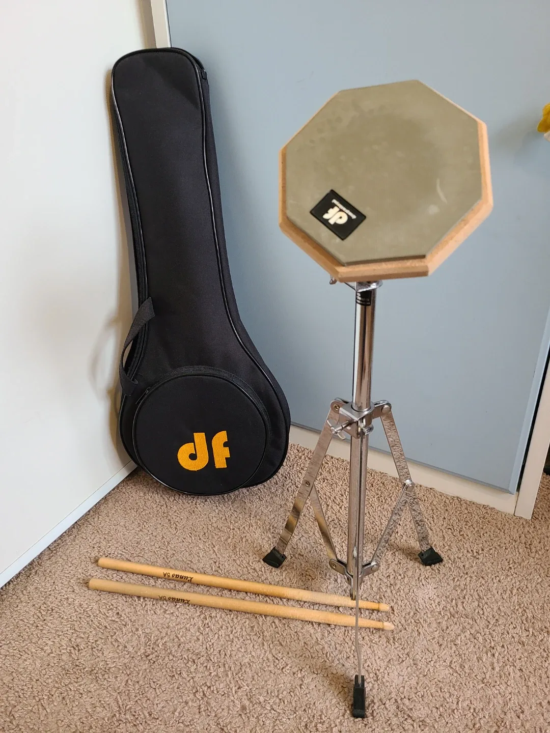 Drumpad Practice Pad Set with Stand & Sticks image indicator(2)