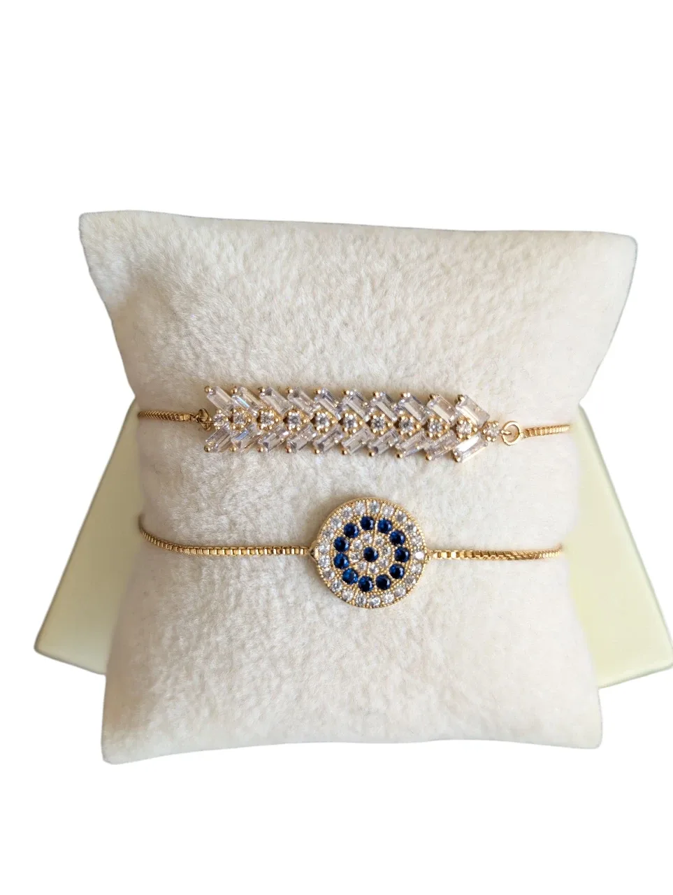 Gold Tone Adjustable Bracelets - Set of 2