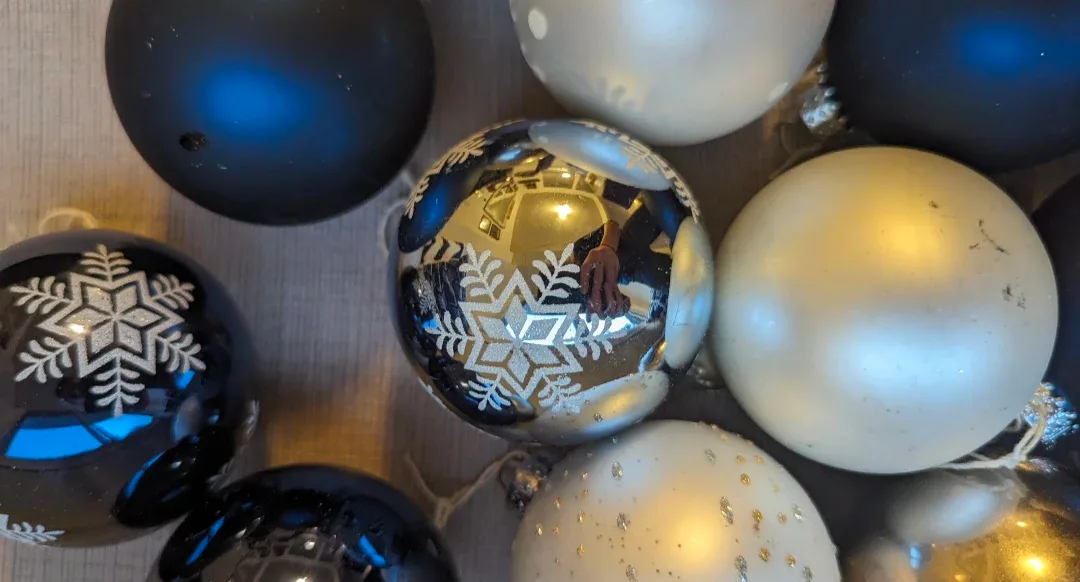 Christmas Ornaments - Silver, Blue, White image indicator(3)