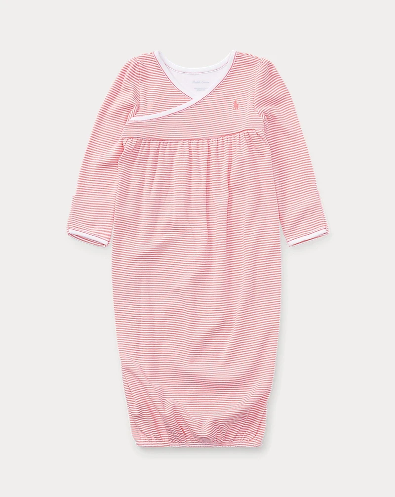 Ralph Lauren baby girl Striped Cotton Gown