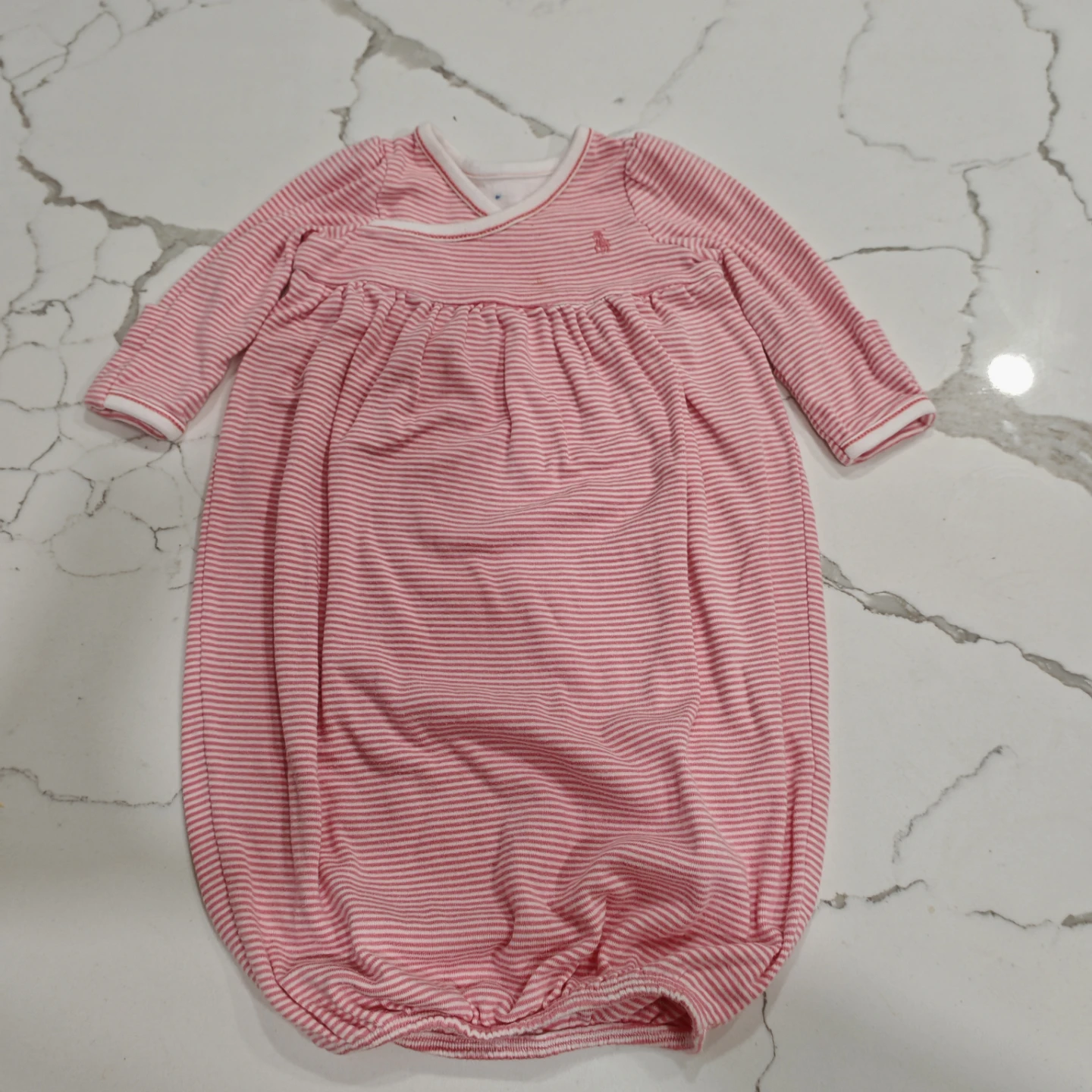 Ralph Lauren baby girl Striped Cotton Gown - photo 2