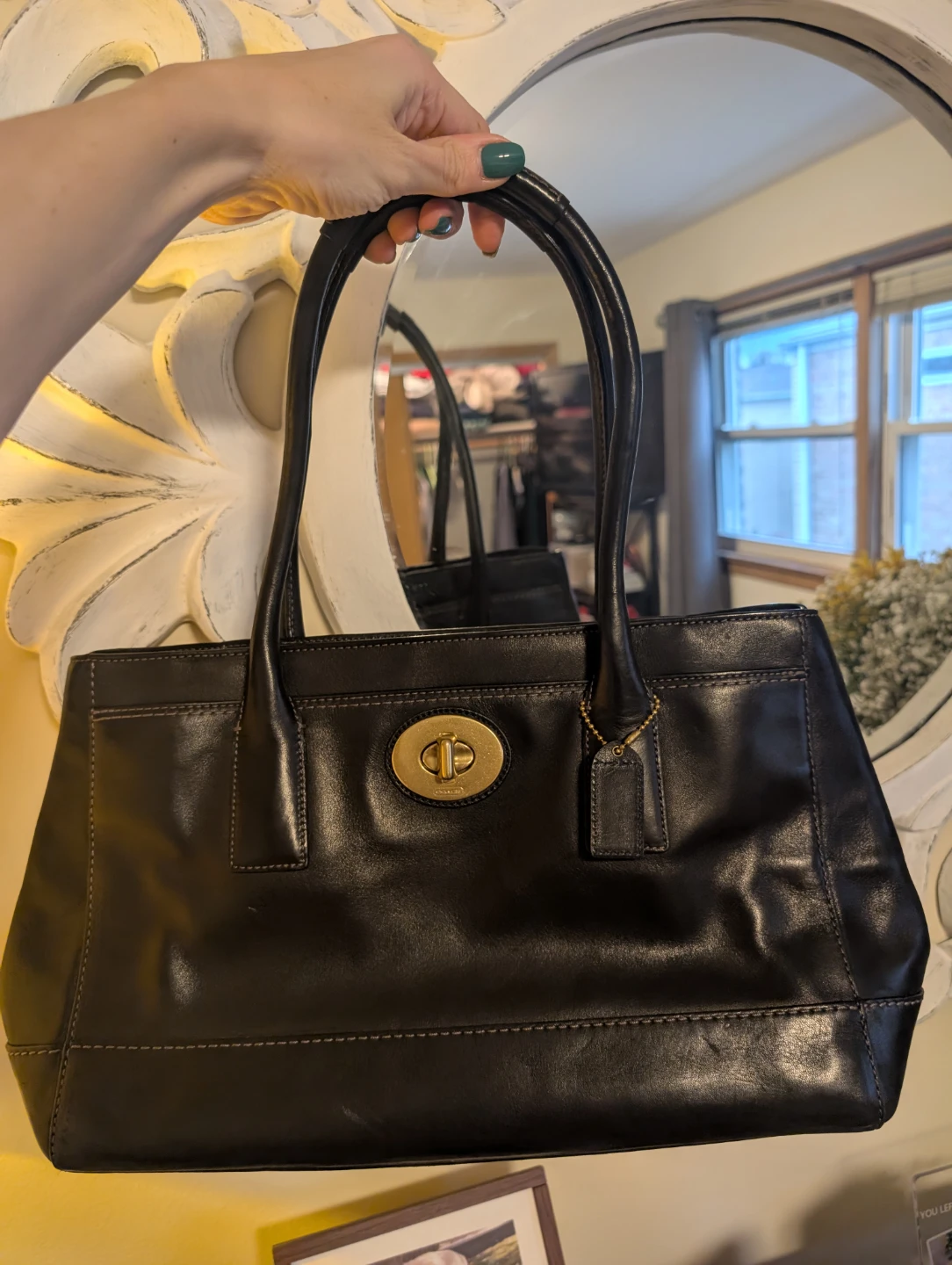 Coach Leather black purse/bag - photo 5