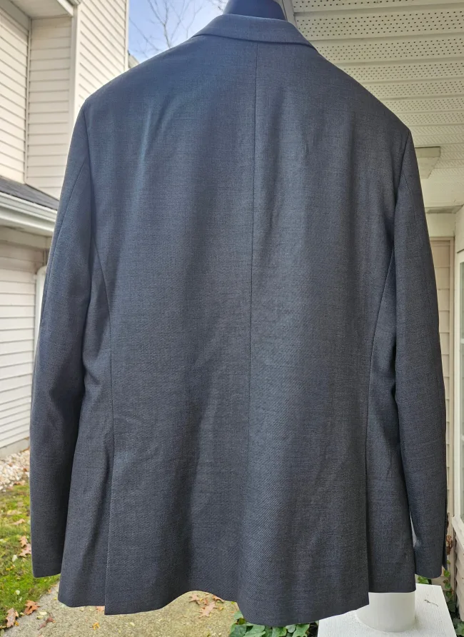 Banana Republic 2 PC 100% Wool Suit Grey Size 42R Like New image indicator(2)