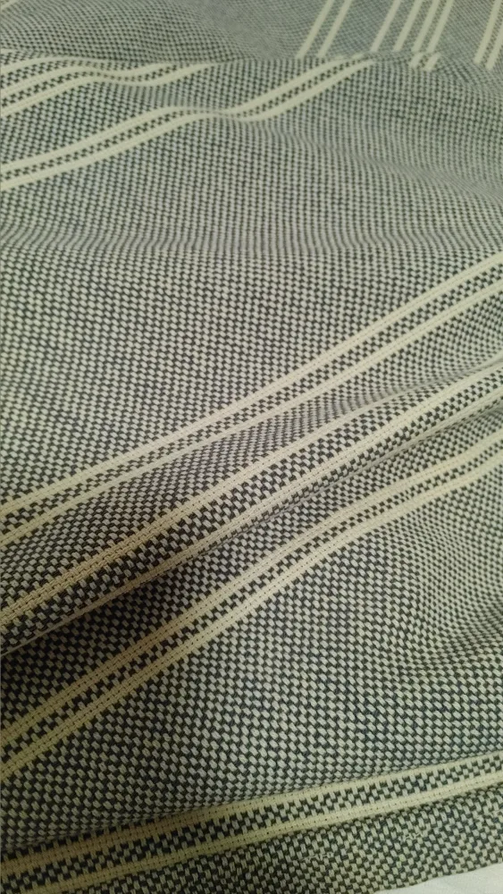 Striped Throw Blanket - Grey and White 100% cotton image indicator(3)