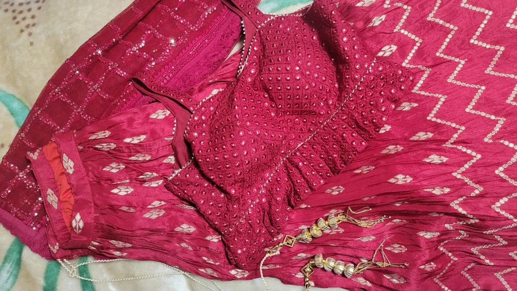 Red Lehenga Choli Set