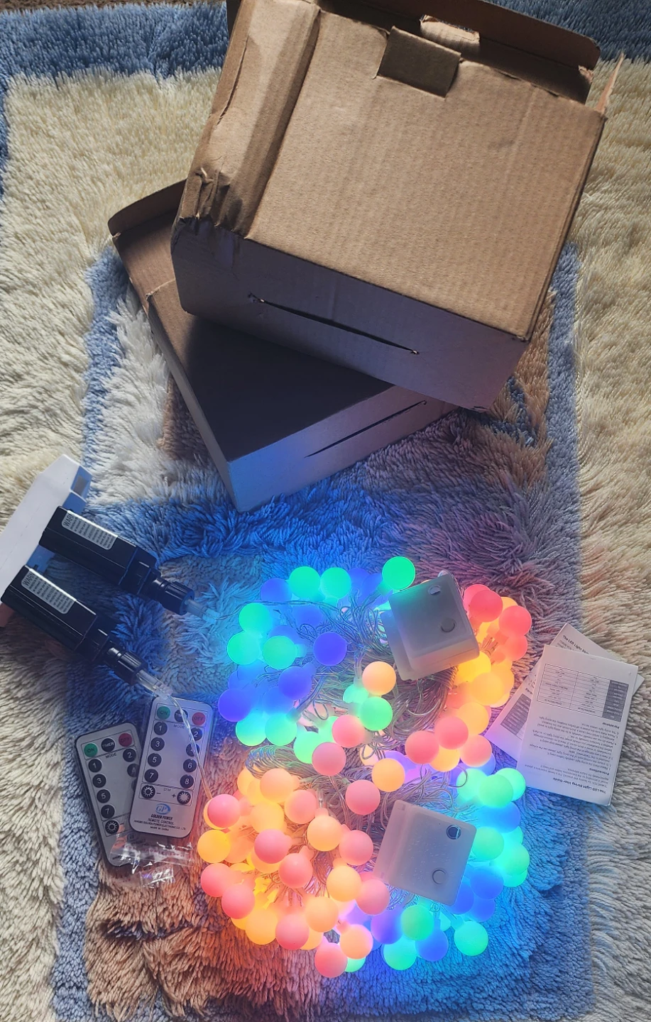 2 boxes Colourful Globe String Lights - Indoor/Outdoor