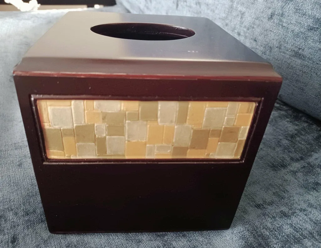 Tissue Box Cover - Brown Wood