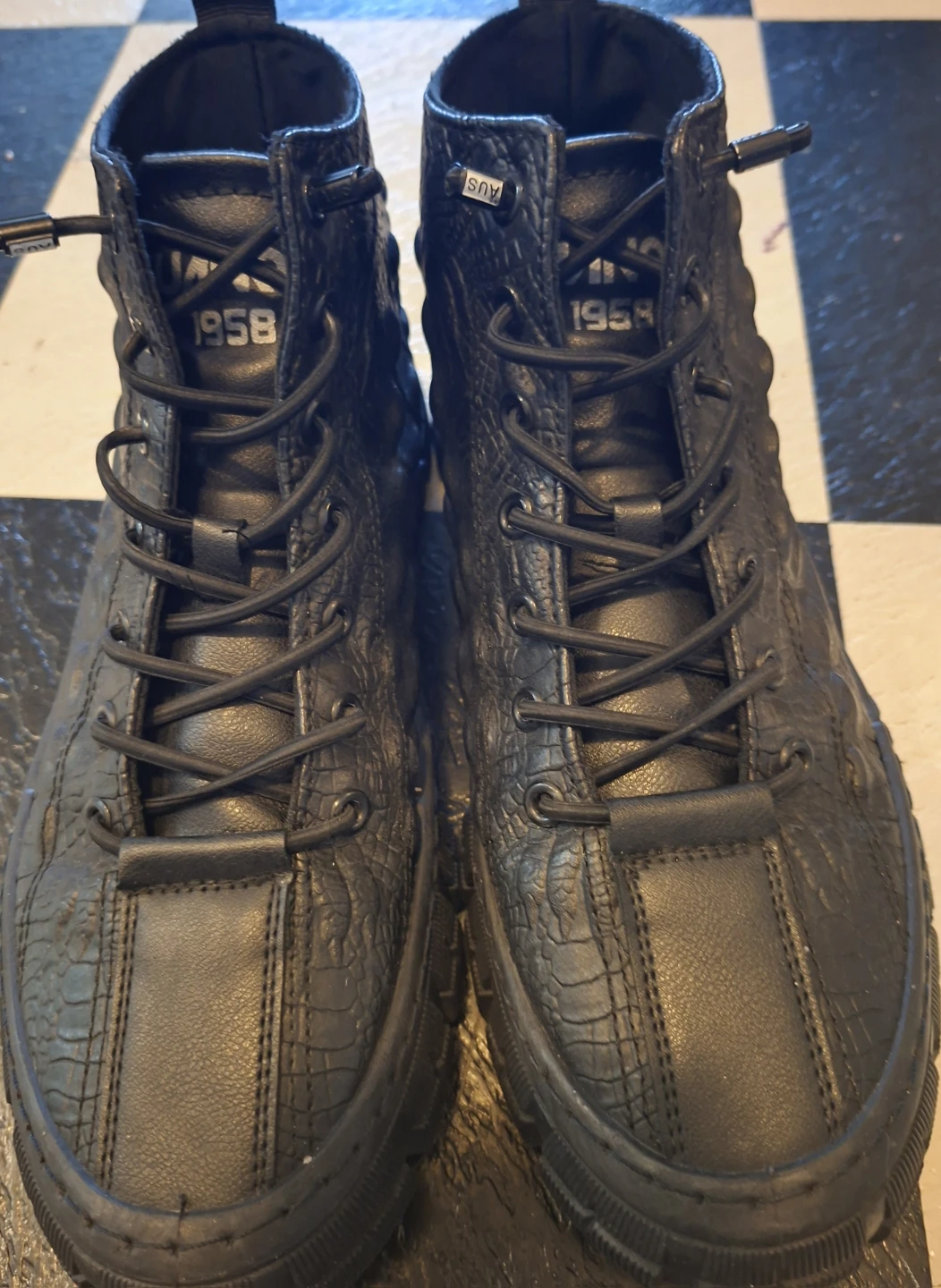 MCM 1958 Black Leather High-Top Sneakers - photo 2