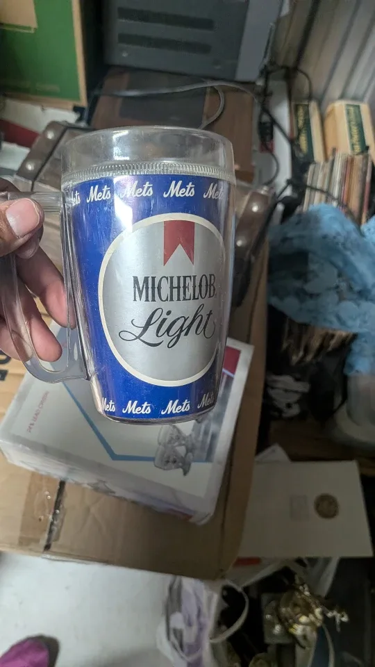 Mets & Michelob Light Plastic Mug
