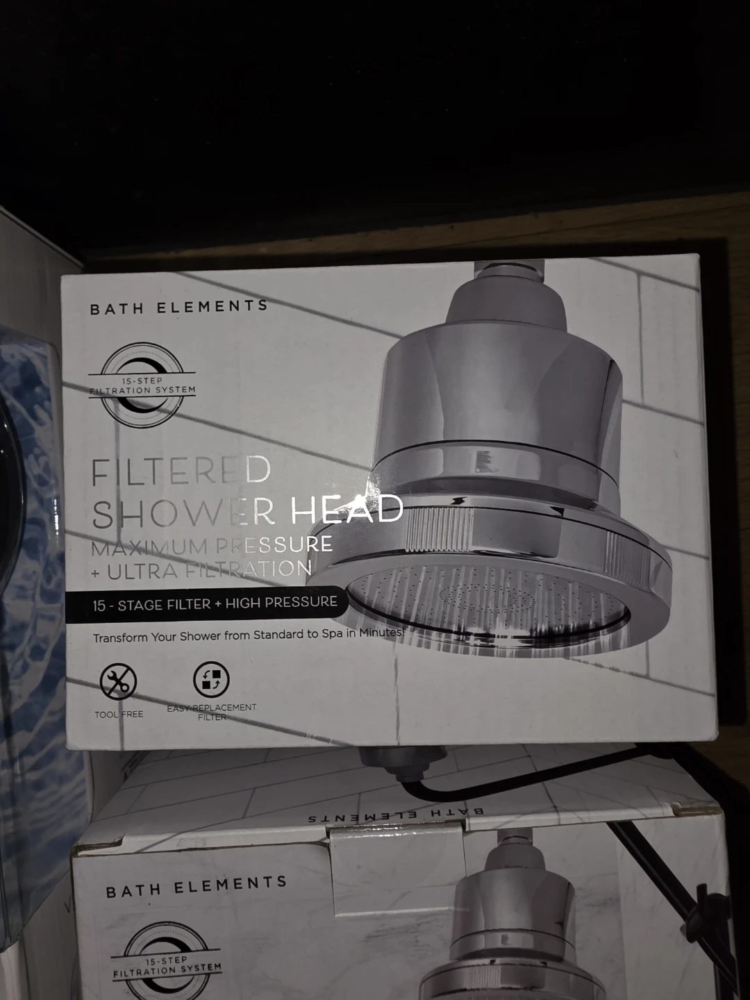 Bath Elements Filtered Shower Head - New in Box