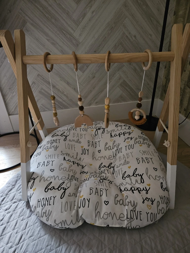 Wooden Baby Gym with Hanging Toys - photo 2