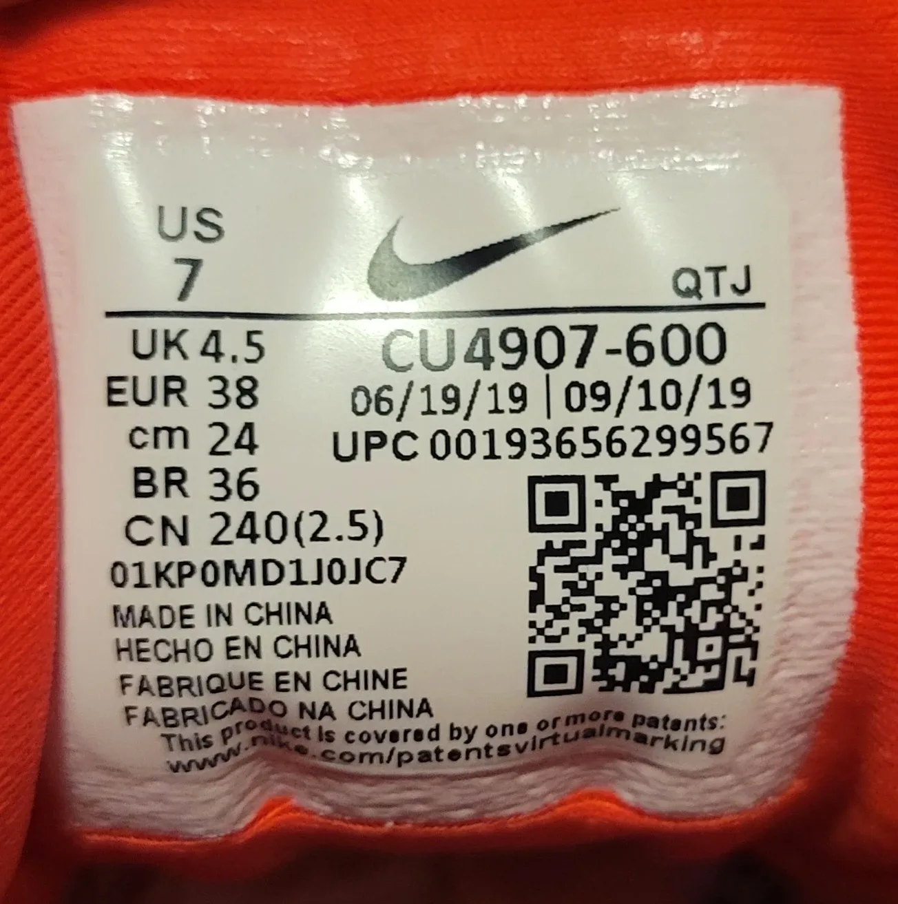 Nike Air Vapormax Plus - Red/Pink Size 7 women image indicator(7)