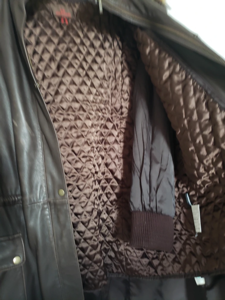 Danier Leather Coat with Fur Hood