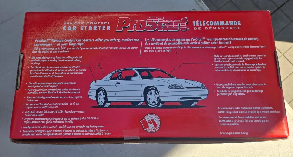ProStart Remote Car Starter 2 in 1 - New in Box! image indicator(3)