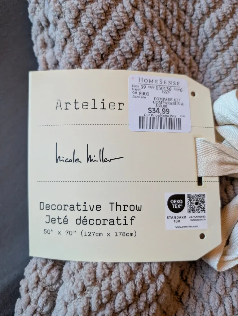 Nicole Miller Artelier Decorative Throw - 50" x 70" image indicator(2)