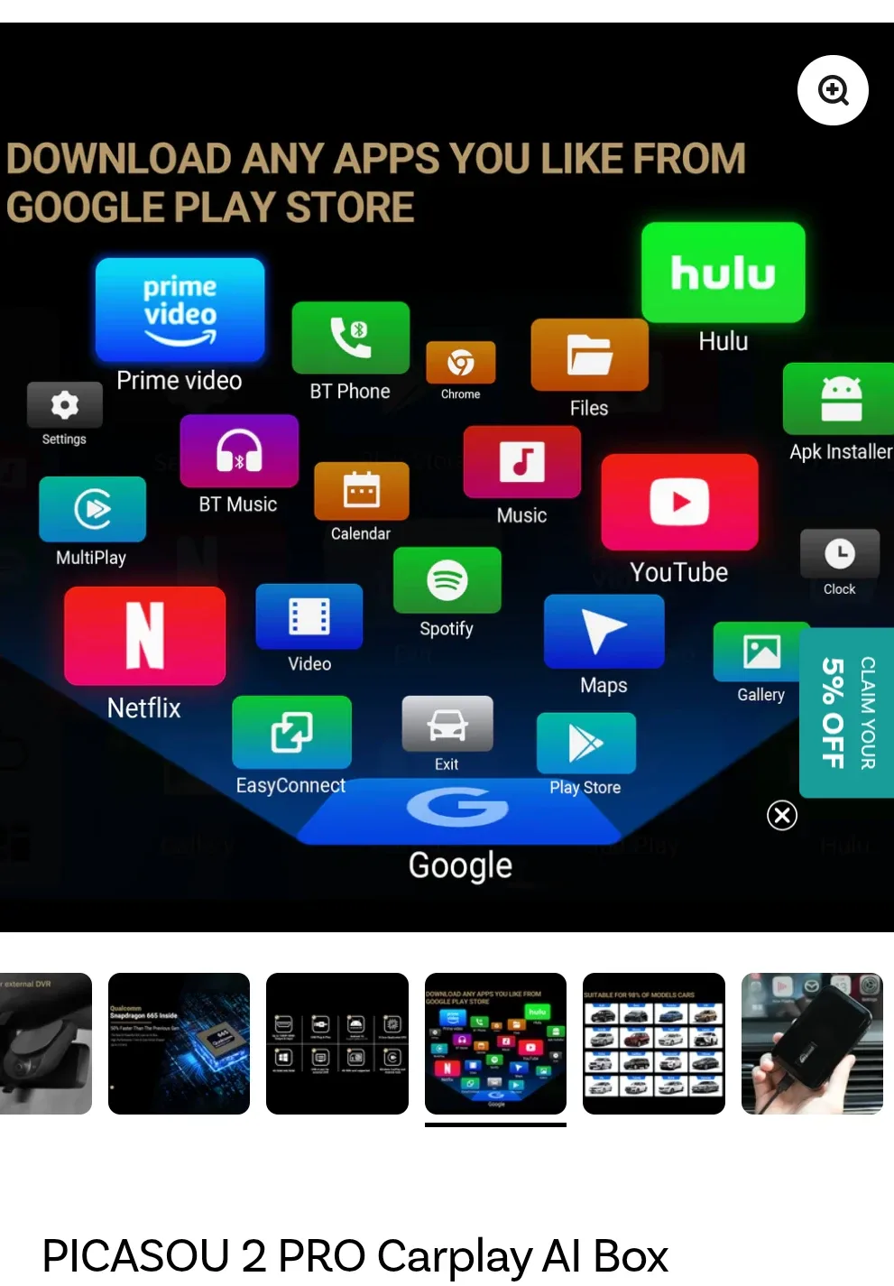 PICASOU 2 PRO Carplay AI Box U2-PLUS-N image indicator(3)