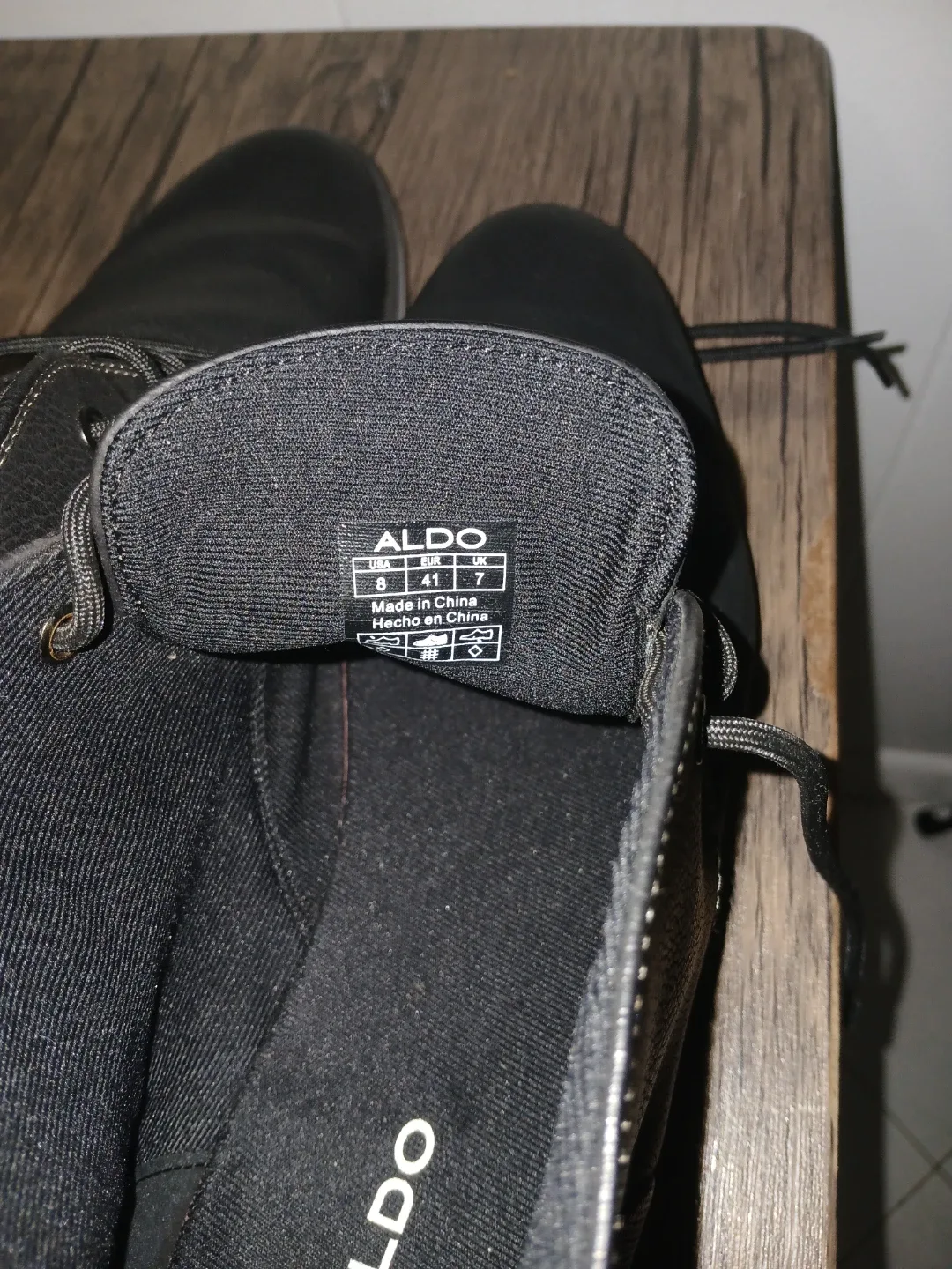 ALDO Black Leather Boots, Size 8 image indicator(3)