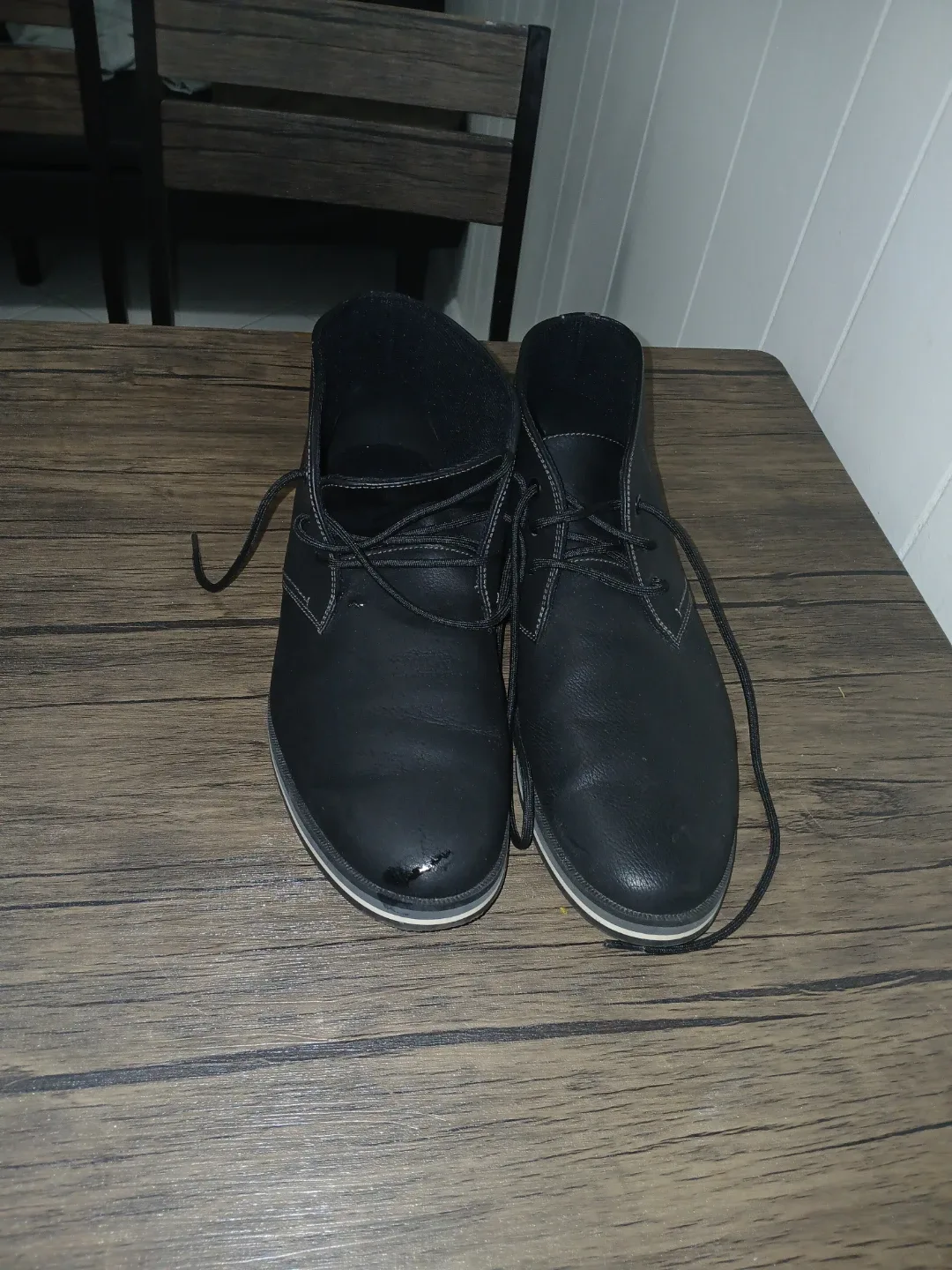 ALDO Black Leather Boots, Size 8 image indicator(4)