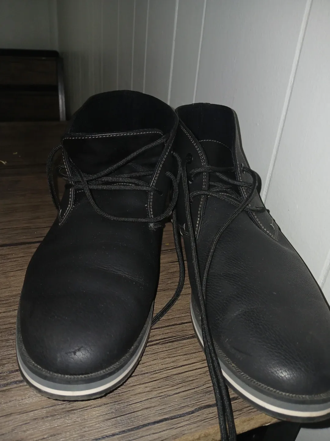 ALDO Black Leather Boots, Size 8 image indicator(6)